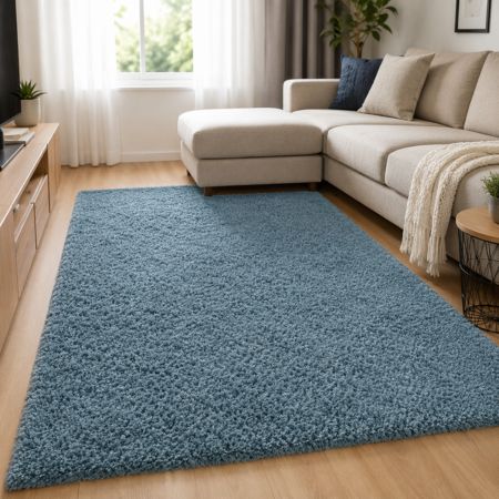 Moderni plavi tepih CLARA SAGGY 030 